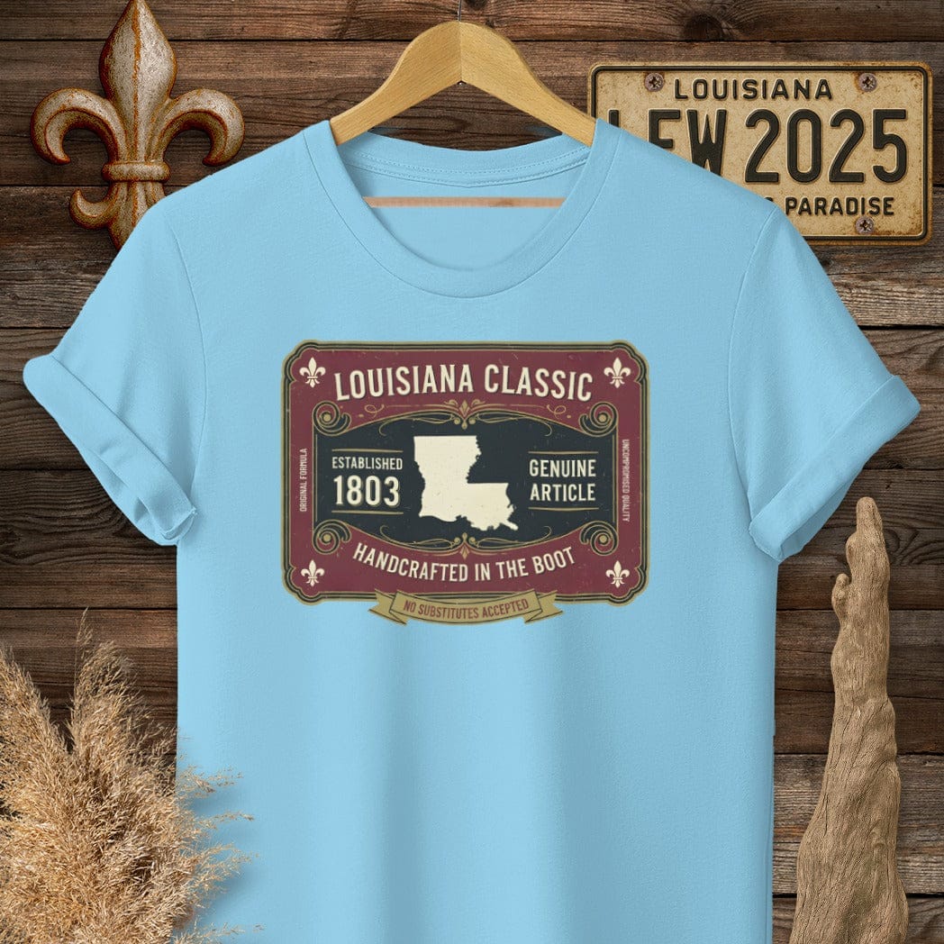 S / Sky Louisiana Louisiana Classic T-Shirt by Laissez Faire Wear