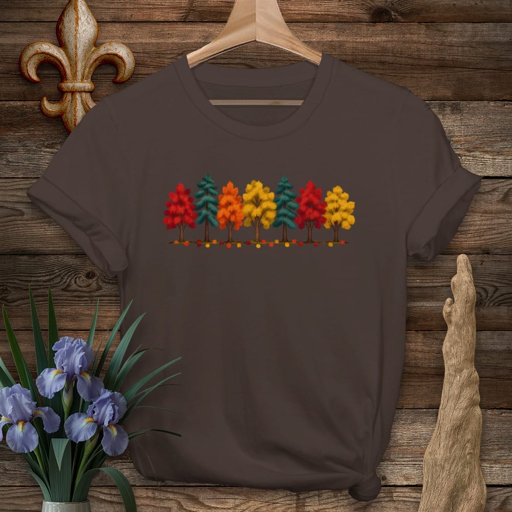S / Dark Chocolate Louisiana Louisiana Fall T-Shirt by Laissez Faire Wear