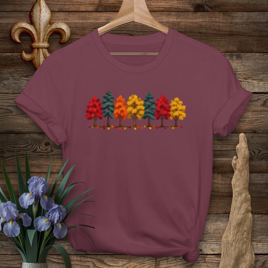 S / Maroon Louisiana Louisiana Fall T-Shirt by Laissez Faire Wear