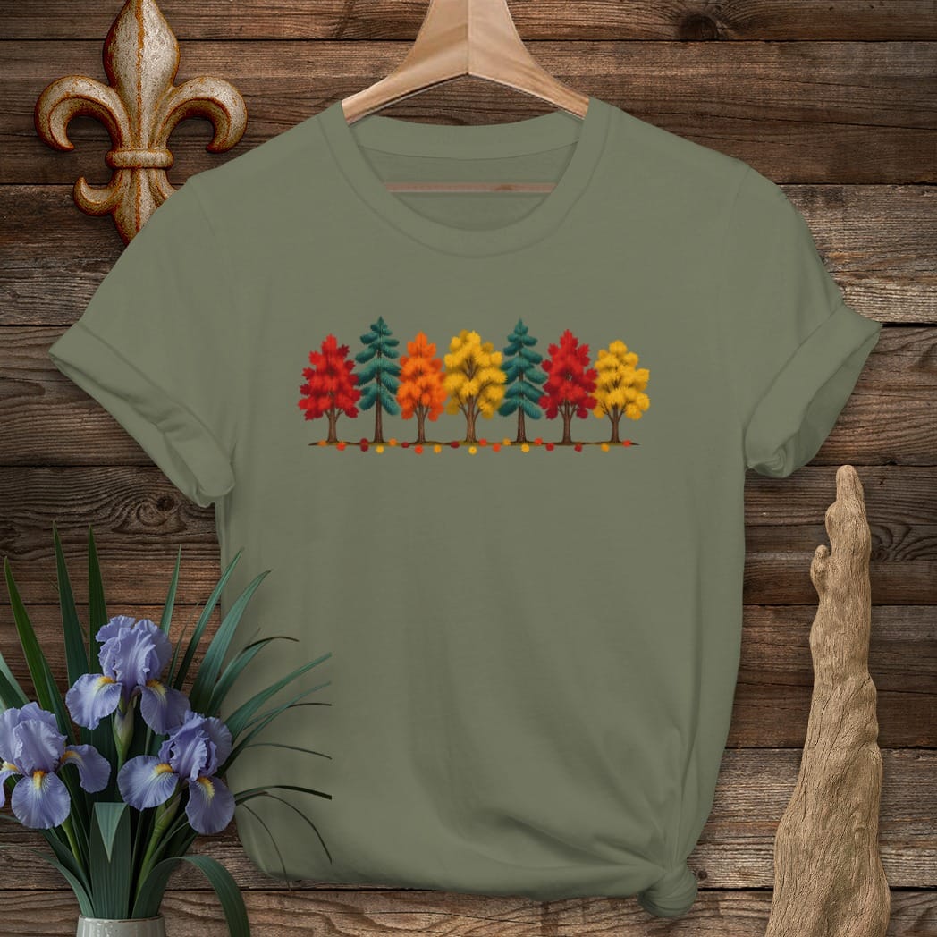 S / Military Green Louisiana Louisiana Fall T-Shirt by Laissez Faire Wear