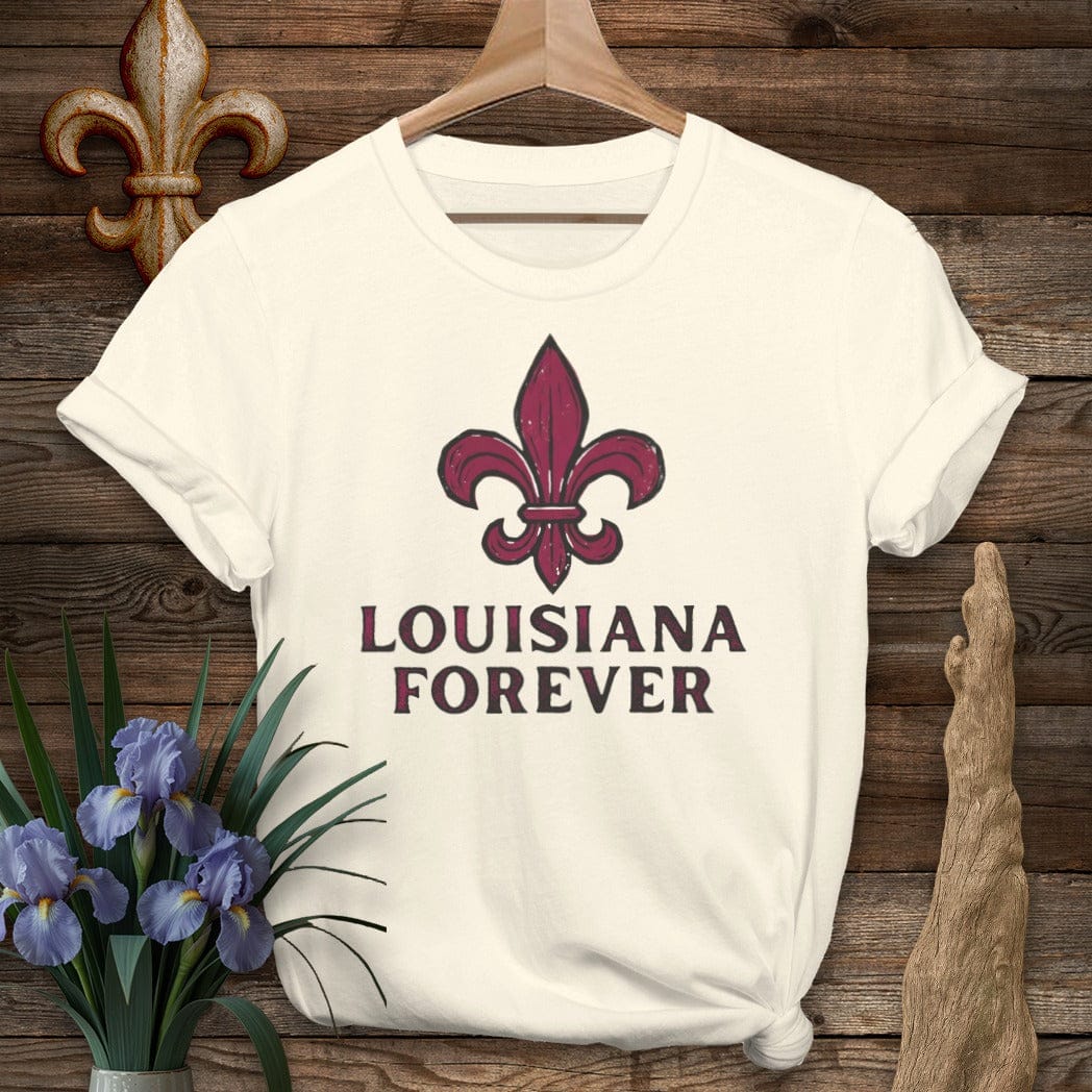 S / Natural Louisiana Louisiana Forever T-Shirt by Laissez Faire Wear