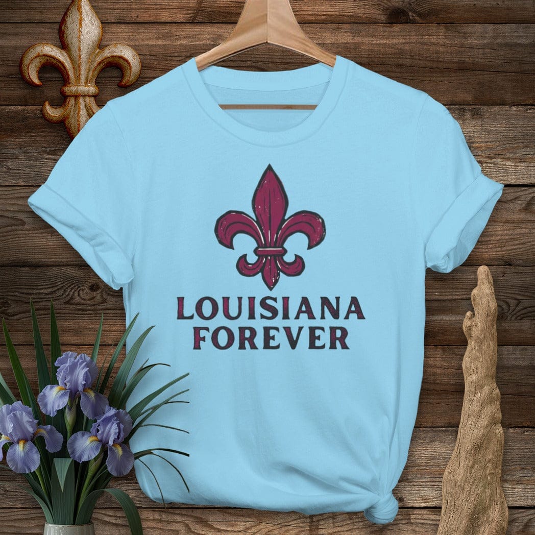 S / Sky Louisiana Louisiana Forever T-Shirt by Laissez Faire Wear