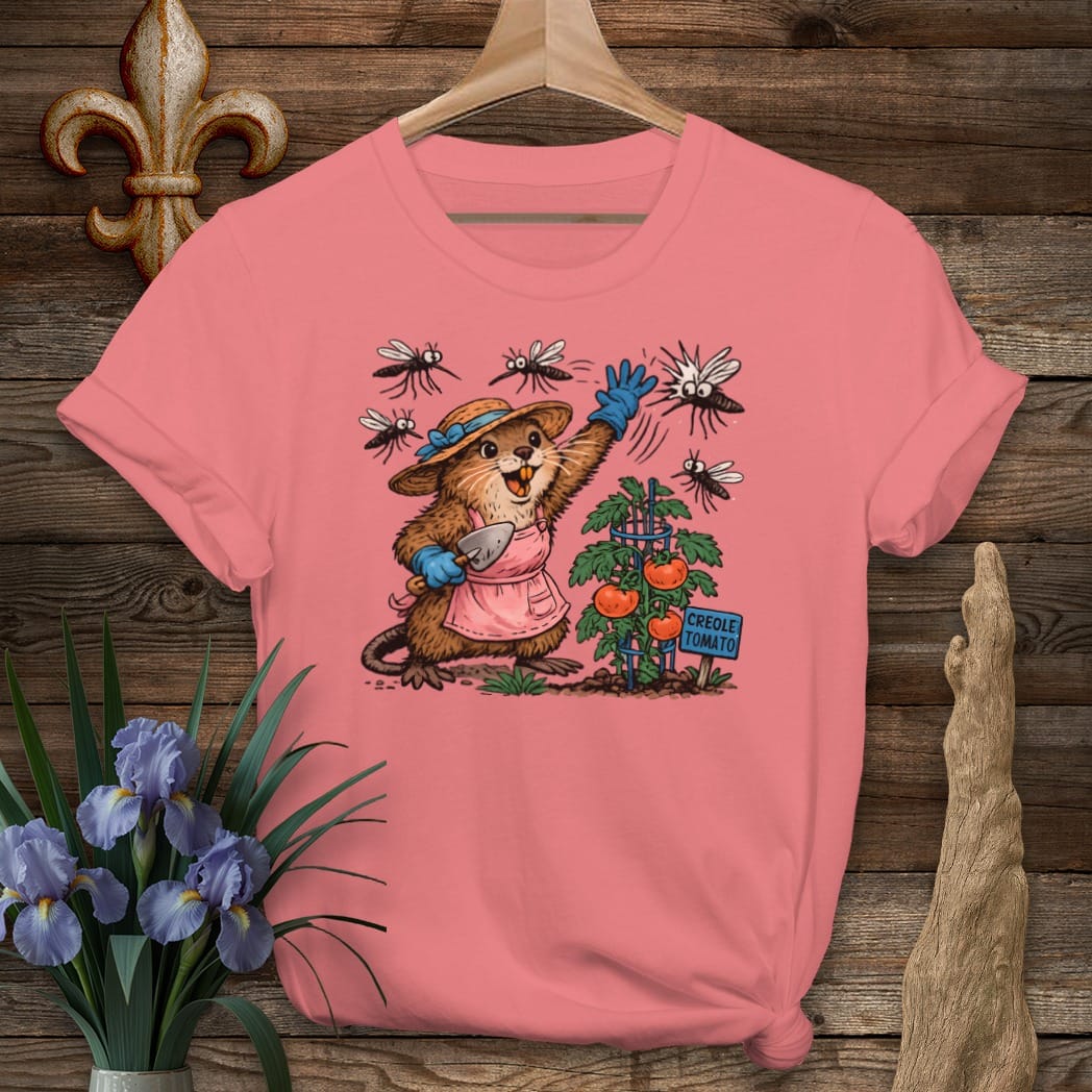 S / Coral Silk Louisiana Louisiana Gardener T-Shirt by Laissez Faire Wear