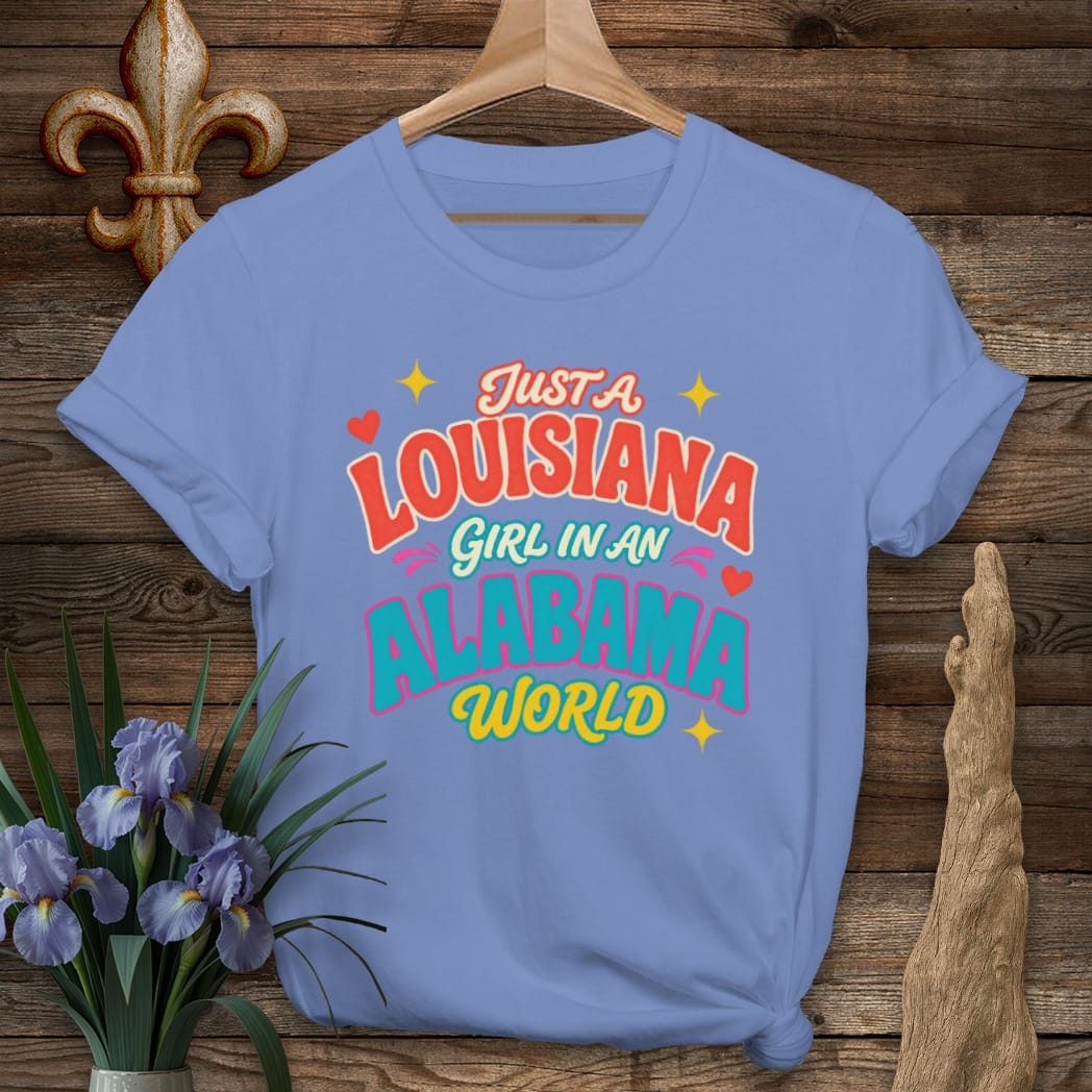 S / Iris Louisiana Louisiana Girl in Alabama T-Shirt by Laissez Faire Wear