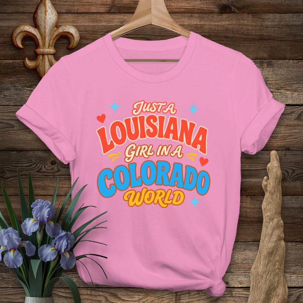 S / Azalea Louisiana Louisiana Girl in Colorado T-Shirt by Laissez Faire Wear
