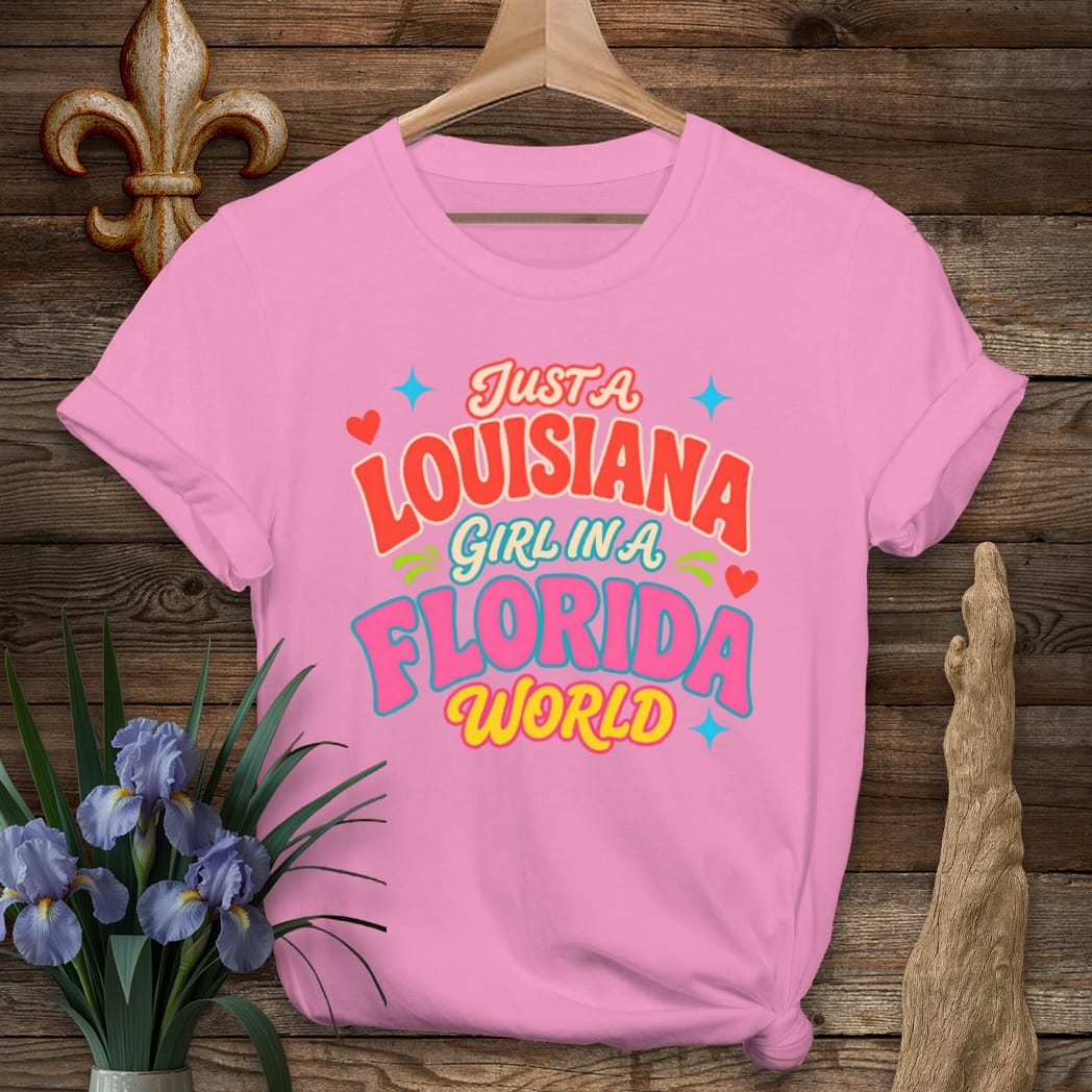 S / Azalea Louisiana Louisiana Girl in Florida T-Shirt by Laissez Faire Wear