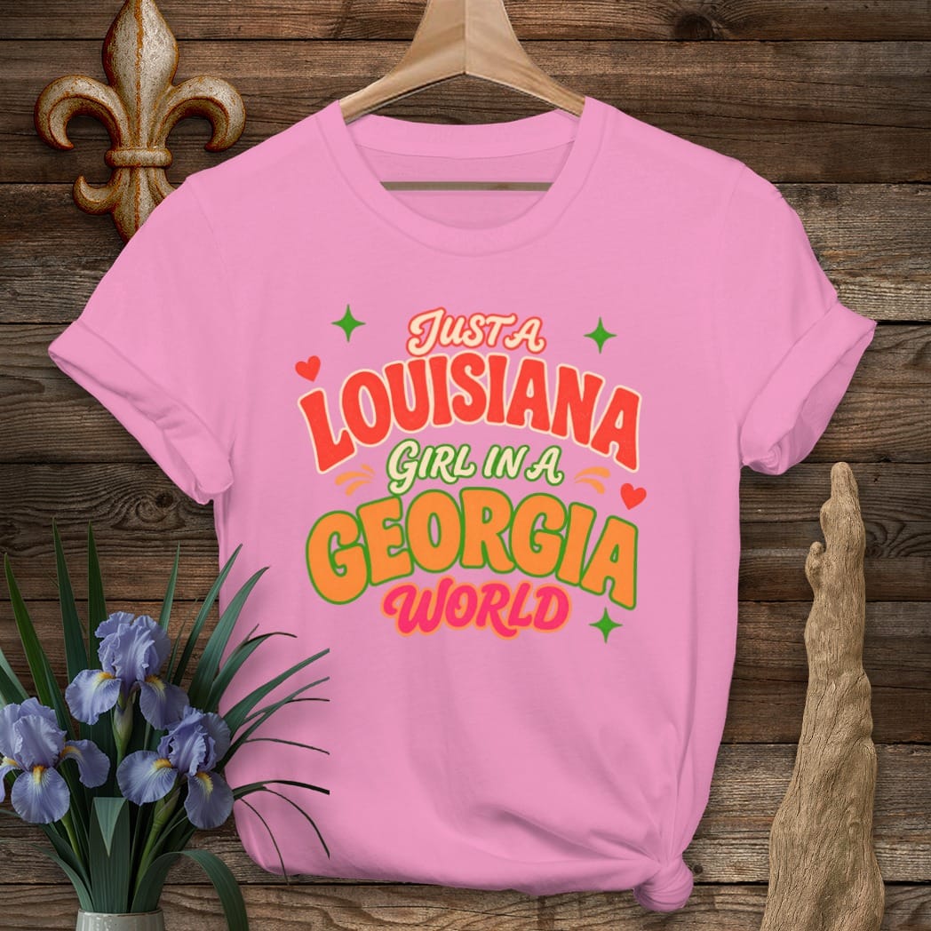 S / Azalea Louisiana Louisiana Girl in Georgia T-Shirt by Laissez Faire Wear