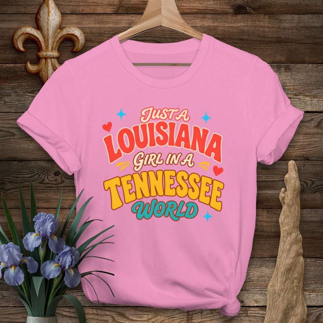 S / Azalea Louisiana Louisiana Girl in Tennessee T-Shirt by Laissez Faire Wear