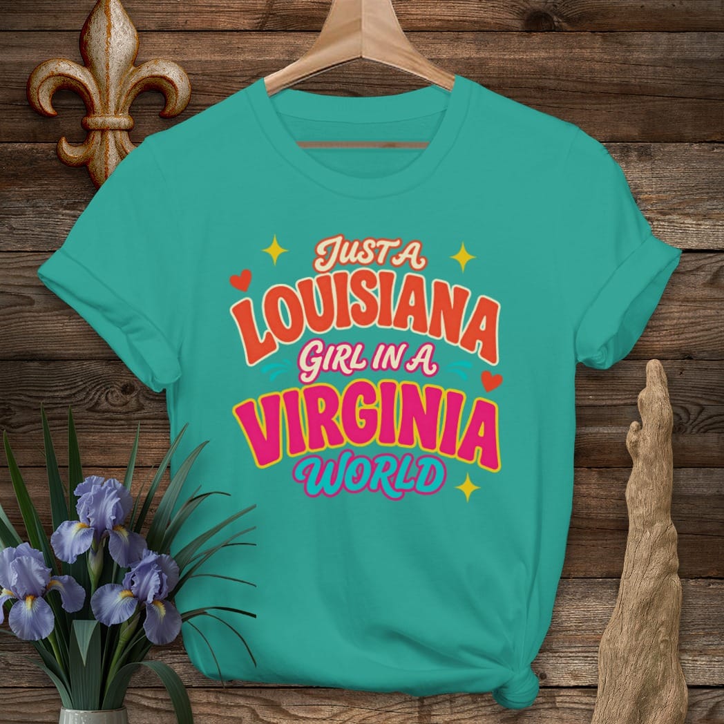 S / Jade Dome Louisiana Louisiana Girl in Virginia T-Shirt by Laissez Faire Wear