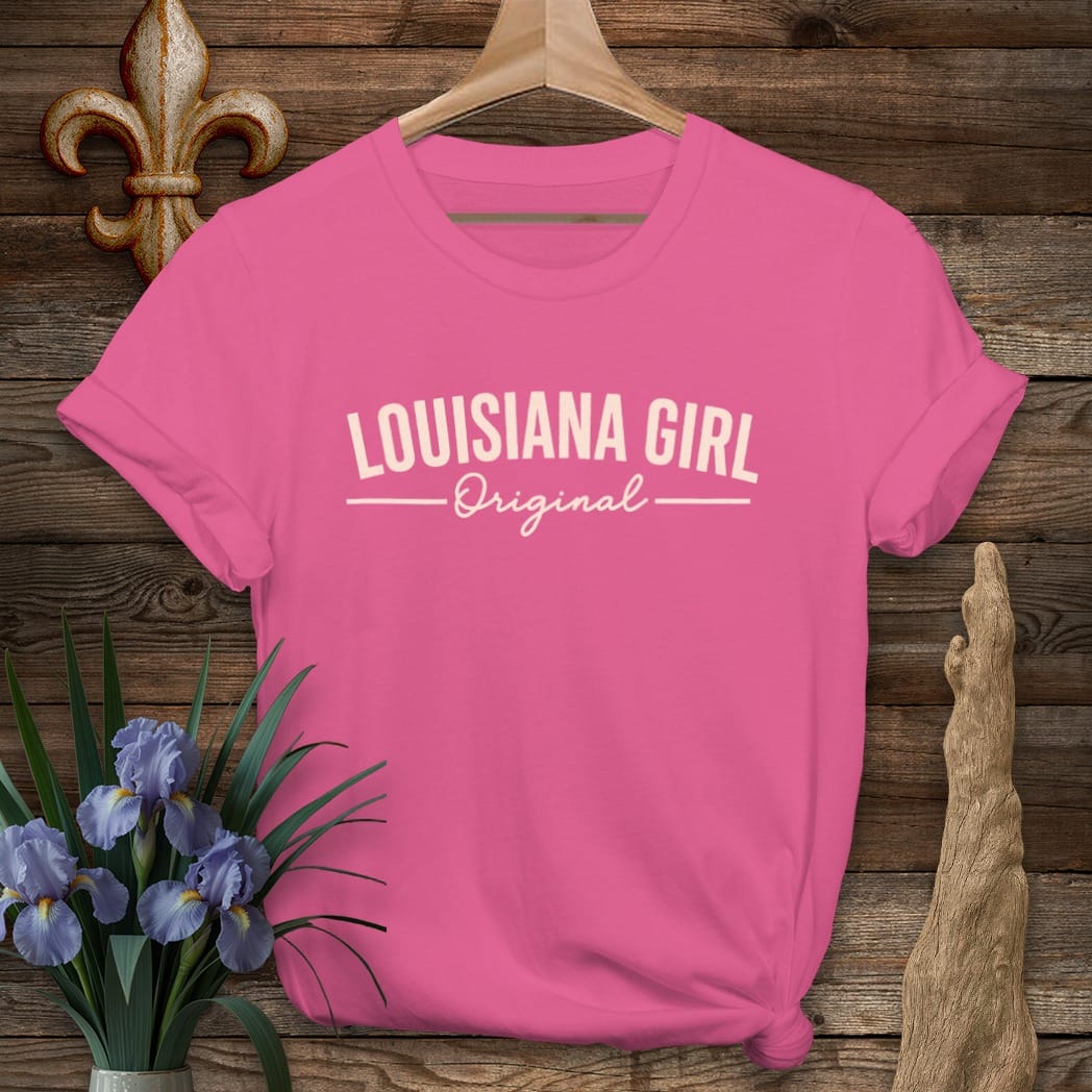 Heliconia / S Louisiana Louisiana Girl Original T-Shirt by Laissez Faire Wear