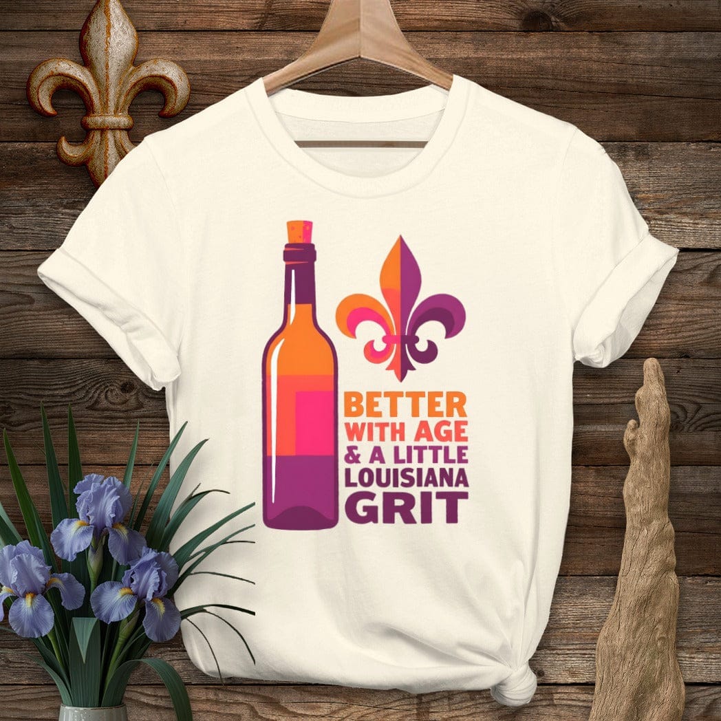 S / Natural Louisiana Louisiana Grit & Wine T-Shirt by Laissez Faire Wear