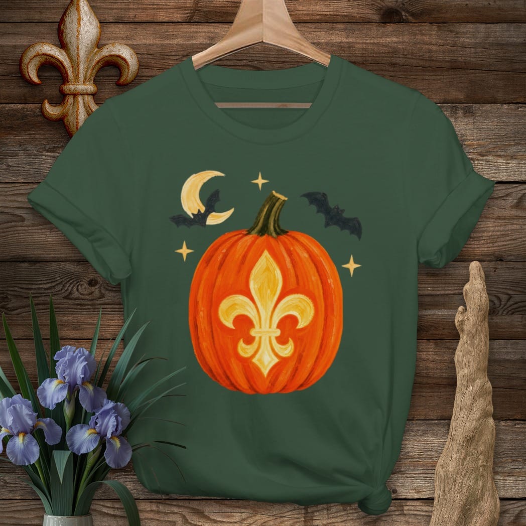 S / Forest Green Louisiana Louisiana Halloween T-Shirt by Laissez Faire Wear
