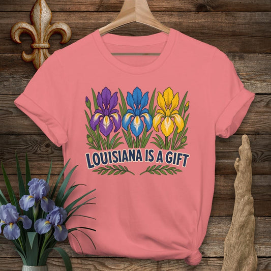 Coral Silk / S Louisiana Louisiana Is a Gift T-Shirt by Laissez Faire Wear