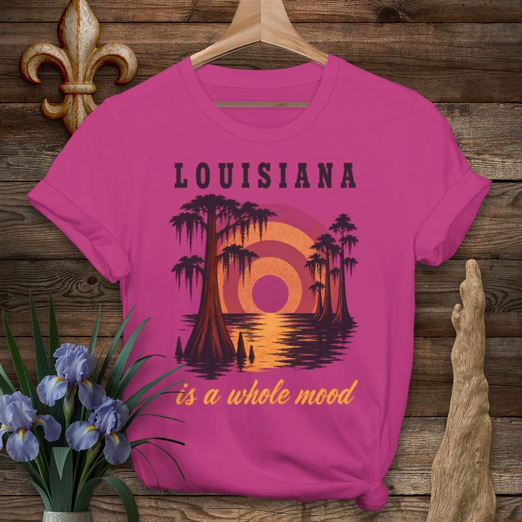 S / Antique Heliconia Louisiana Louisiana is a Mood T-Shirt by Laissez Faire Wear