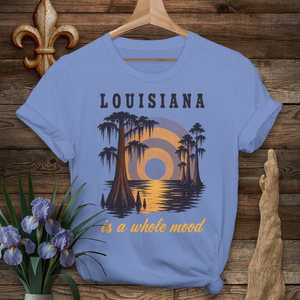 S / Iris Louisiana Louisiana is a Mood T-Shirt by Laissez Faire Wear