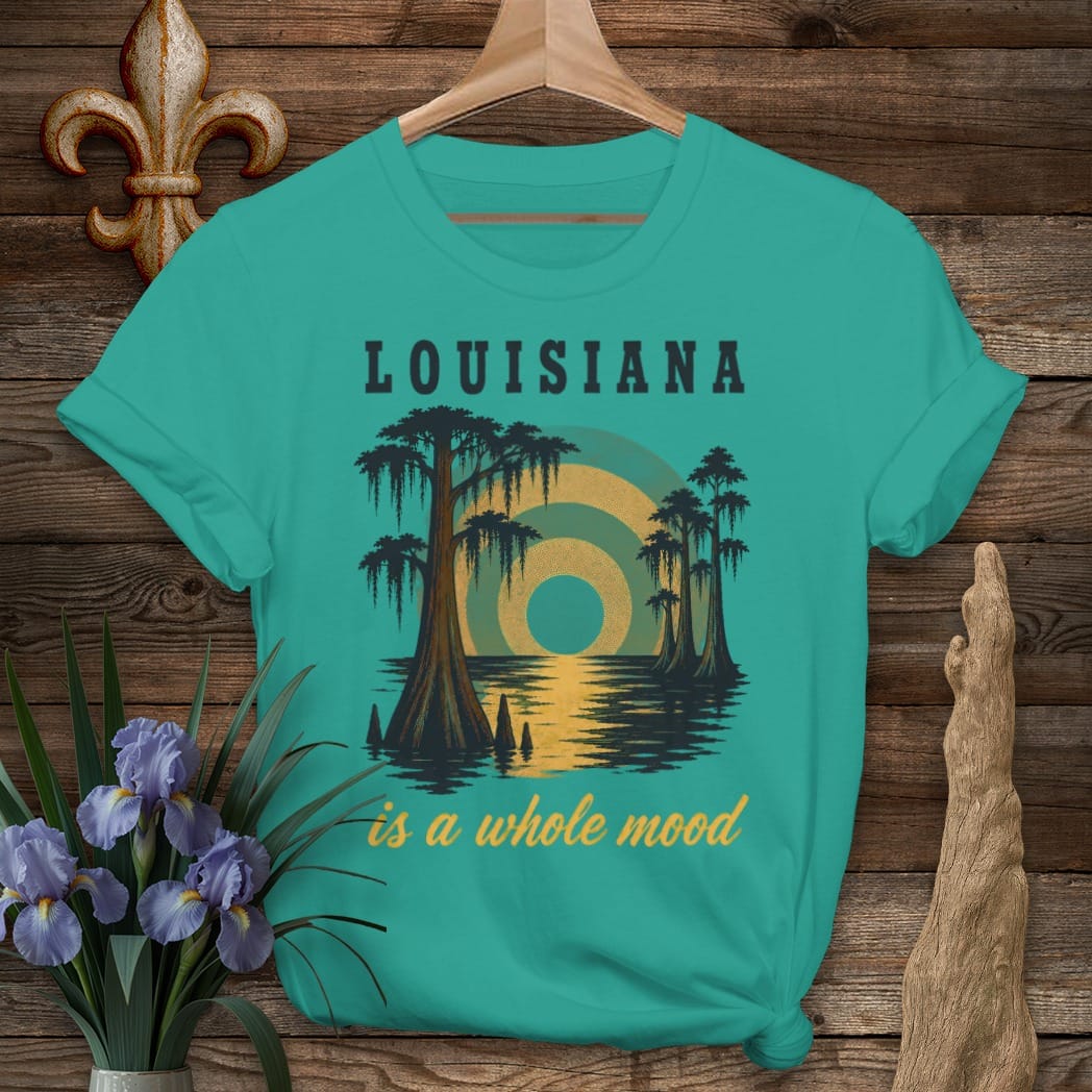 S / Jade Dome Louisiana Louisiana is a Mood T-Shirt by Laissez Faire Wear