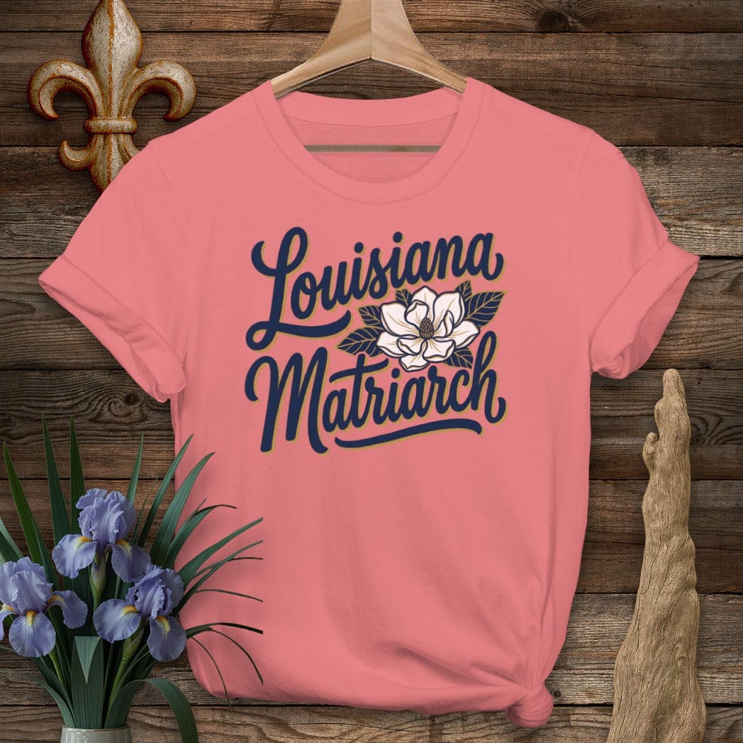 S / Coral Silk Louisiana Louisiana Matriarch T=Shirt by Laissez Faire Wear