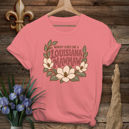 S / Coral Silk Louisiana Louisiana MawMaw T-Shirt by Laissez Faire Wear