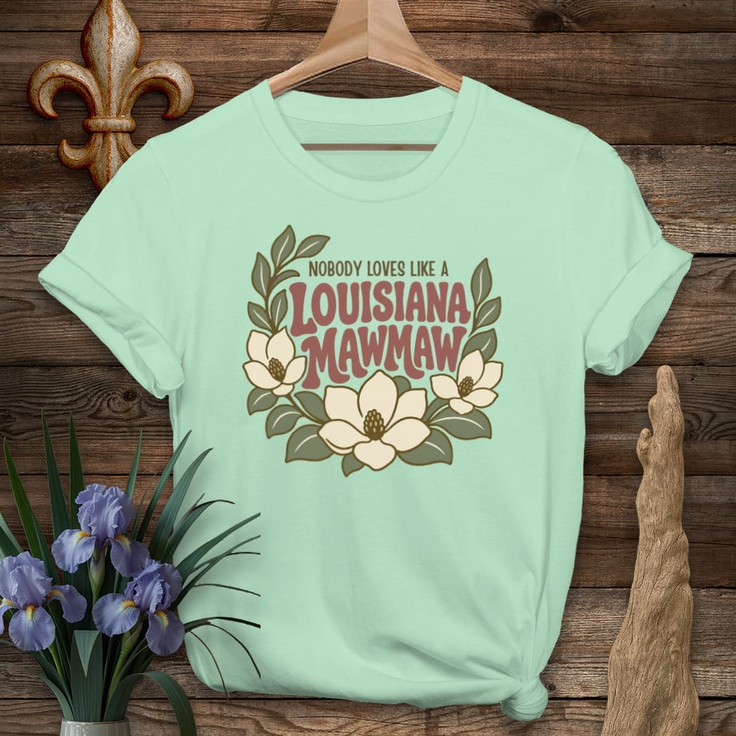 S / Mint Green Louisiana Louisiana MawMaw T-Shirt by Laissez Faire Wear
