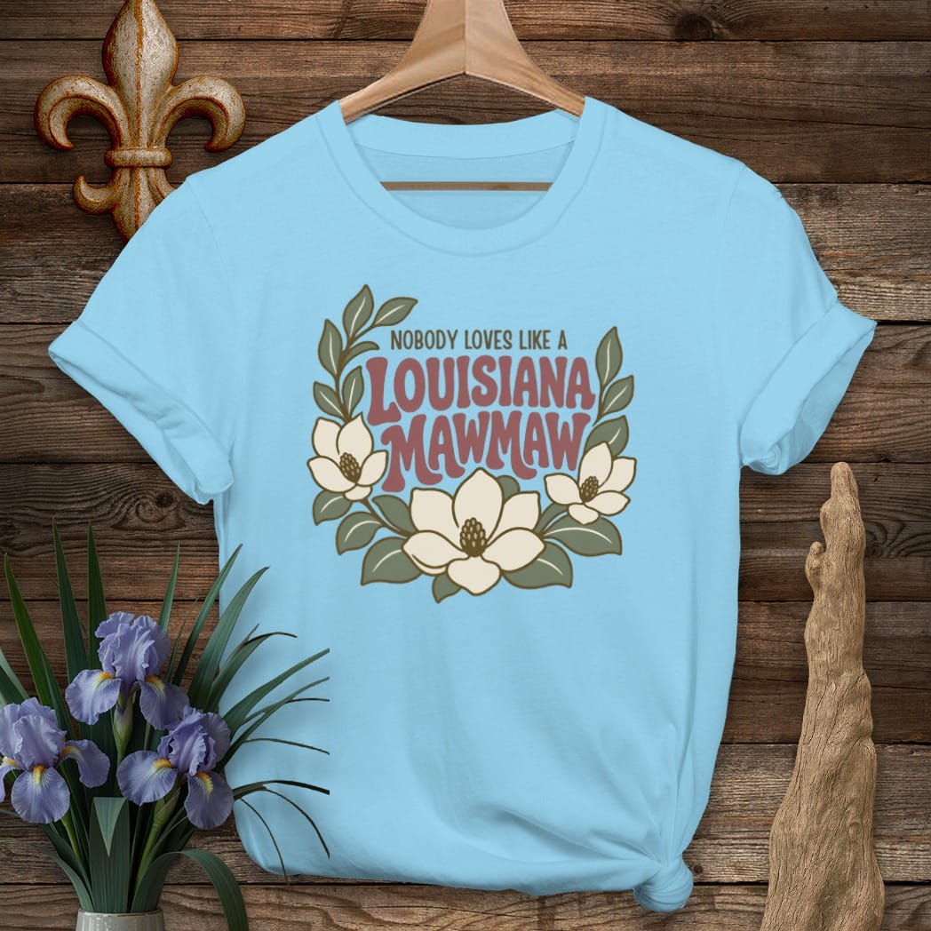 S / Sky Louisiana Louisiana MawMaw T-Shirt by Laissez Faire Wear