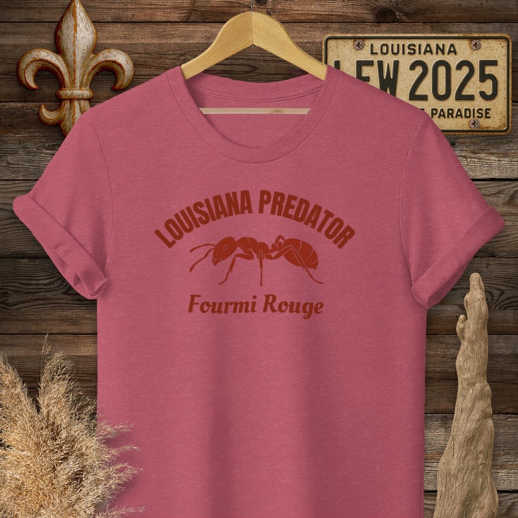 S / Heather Cardinal Louisiana Louisiana Predator T-Shirt by Laissez Faire Wear