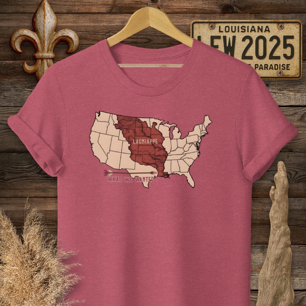 S / Heather Cardinal Louisiana Louisiana Purchase T-Shirt by Laissez Faire Wear