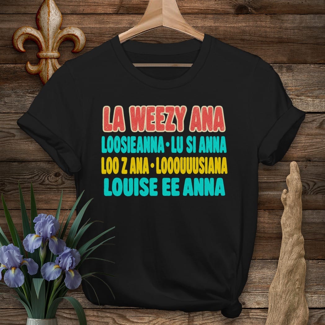 Black / S Louisiana Louisiana Roll Call T-Shirt by Laissez Faire Wear