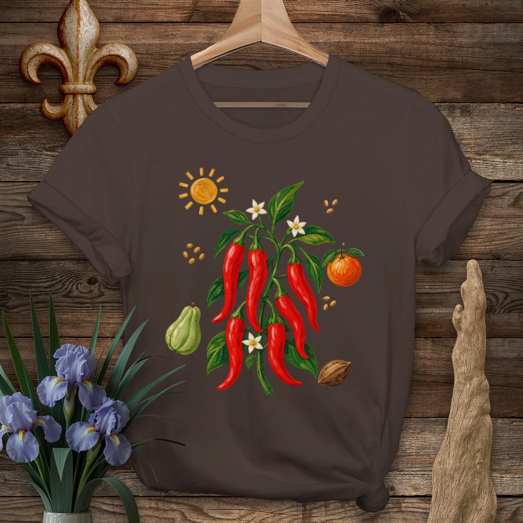 S / Dark Chocolate Louisiana Louisiana Spice T-Shirt by Laissez Faire Wear