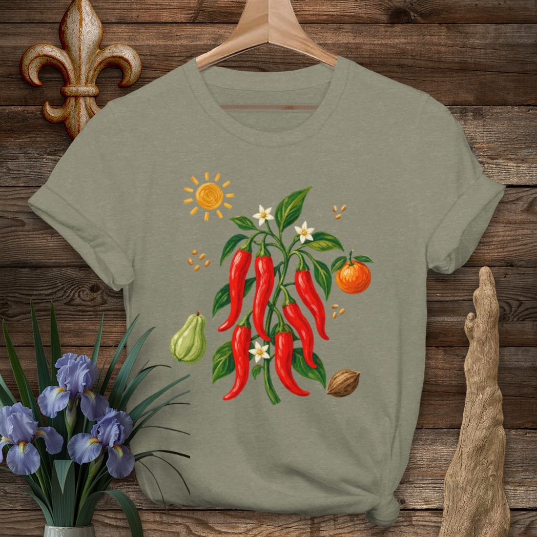 S / Heather Military Green Louisiana Louisiana Spice T-Shirt by Laissez Faire Wear