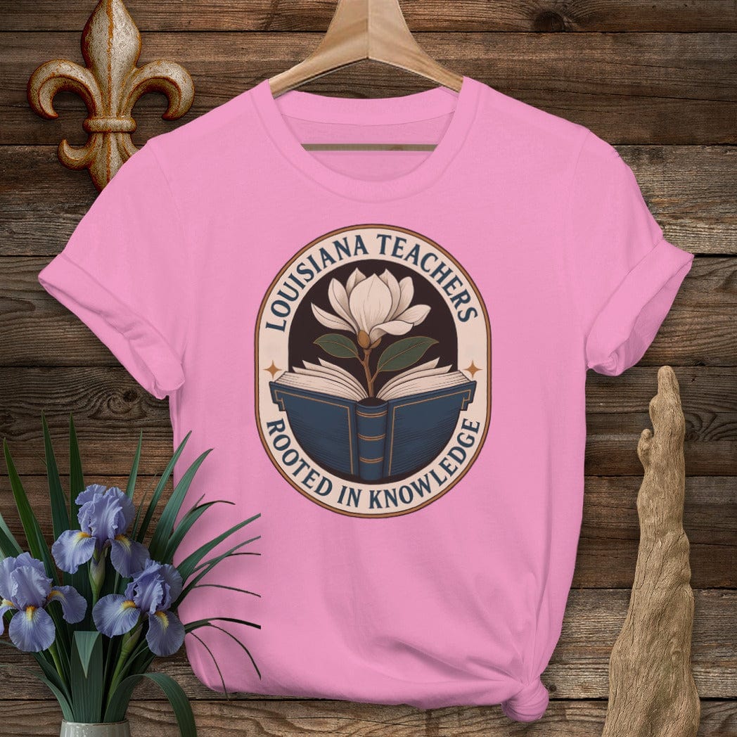 S / Azalea Louisiana Louisiana Teachers - Rooted in Knowledge T-Shirt by Laissez Faire Wear