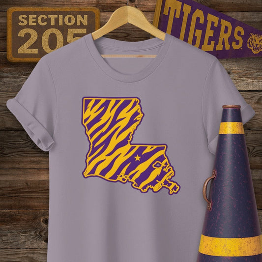 S / Paragon Louisiana Louisiana Tiger Stripe T-Shirt by Laissez Faire Wear