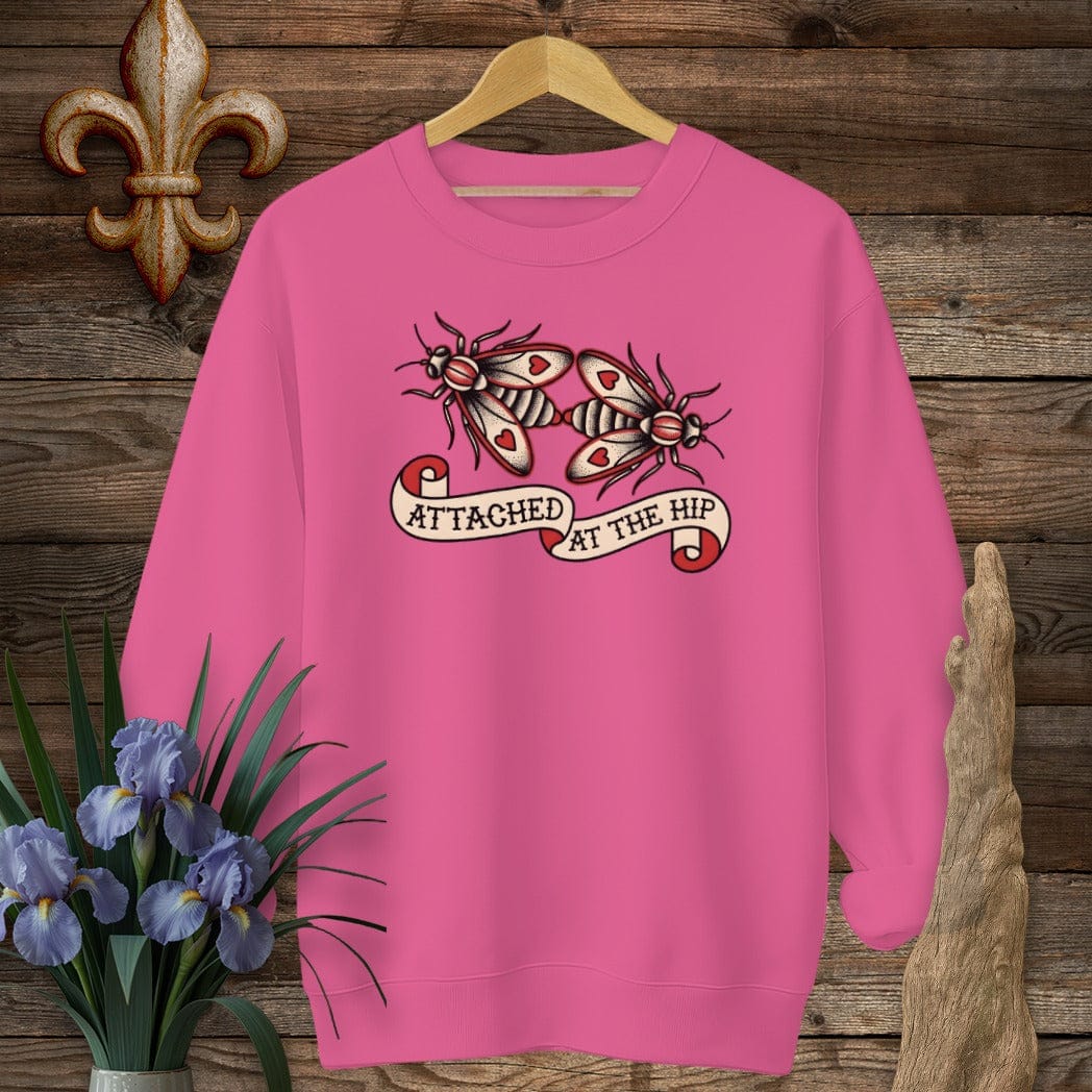 S / Heliconia Louisiana Love Bugs Sweatshirt by Laissez Faire Wear