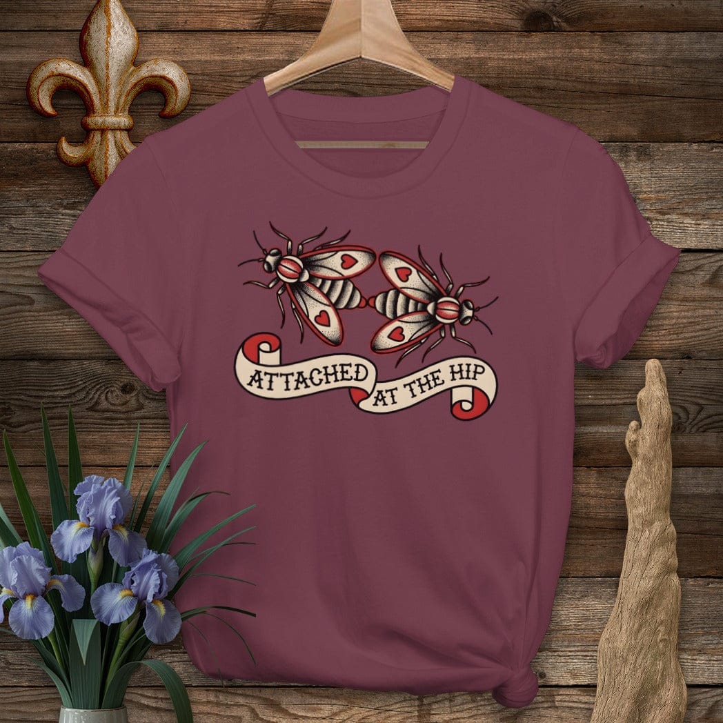 S / Maroon Louisiana Love Bugs T-Shirt by Laissez Faire Wear