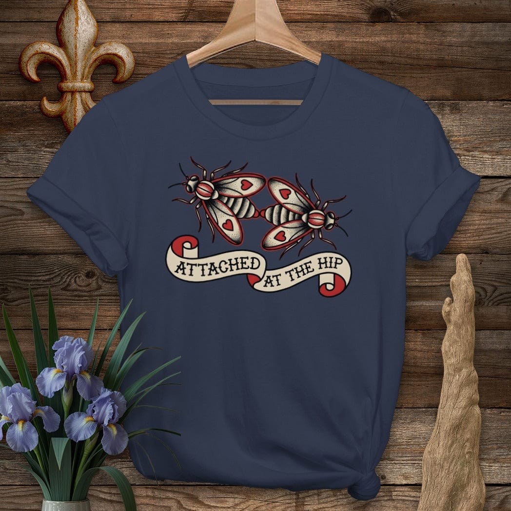 S / Navy Louisiana Love Bugs T-Shirt by Laissez Faire Wear