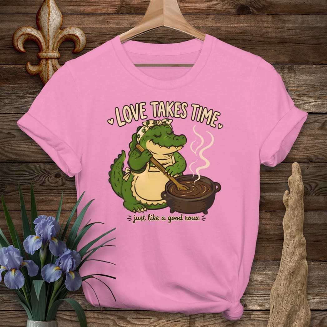 S / Azalea Louisiana Love Takes Time T-Shirt by Laissez Faire Wear