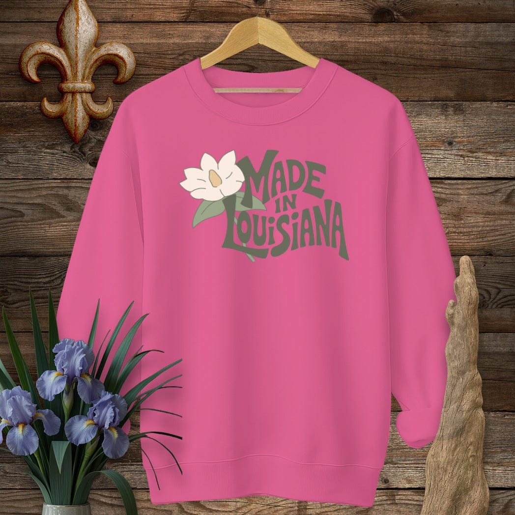 S / Heliconia Louisiana Made in Louisiana Sweatshirt by Laissez Faire Wear
