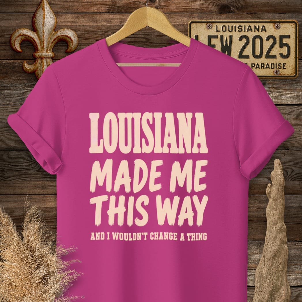 S / Antique Heliconia Louisiana Made Me This Way T-Shirt by Laissez Faire Wear