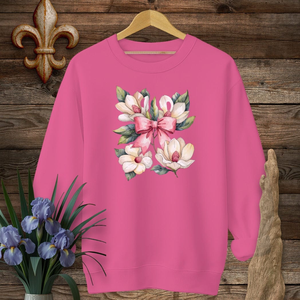S / Heliconia Louisiana Magnolia Elegance Coquette Sweatshirt by Laissez Faire Wear