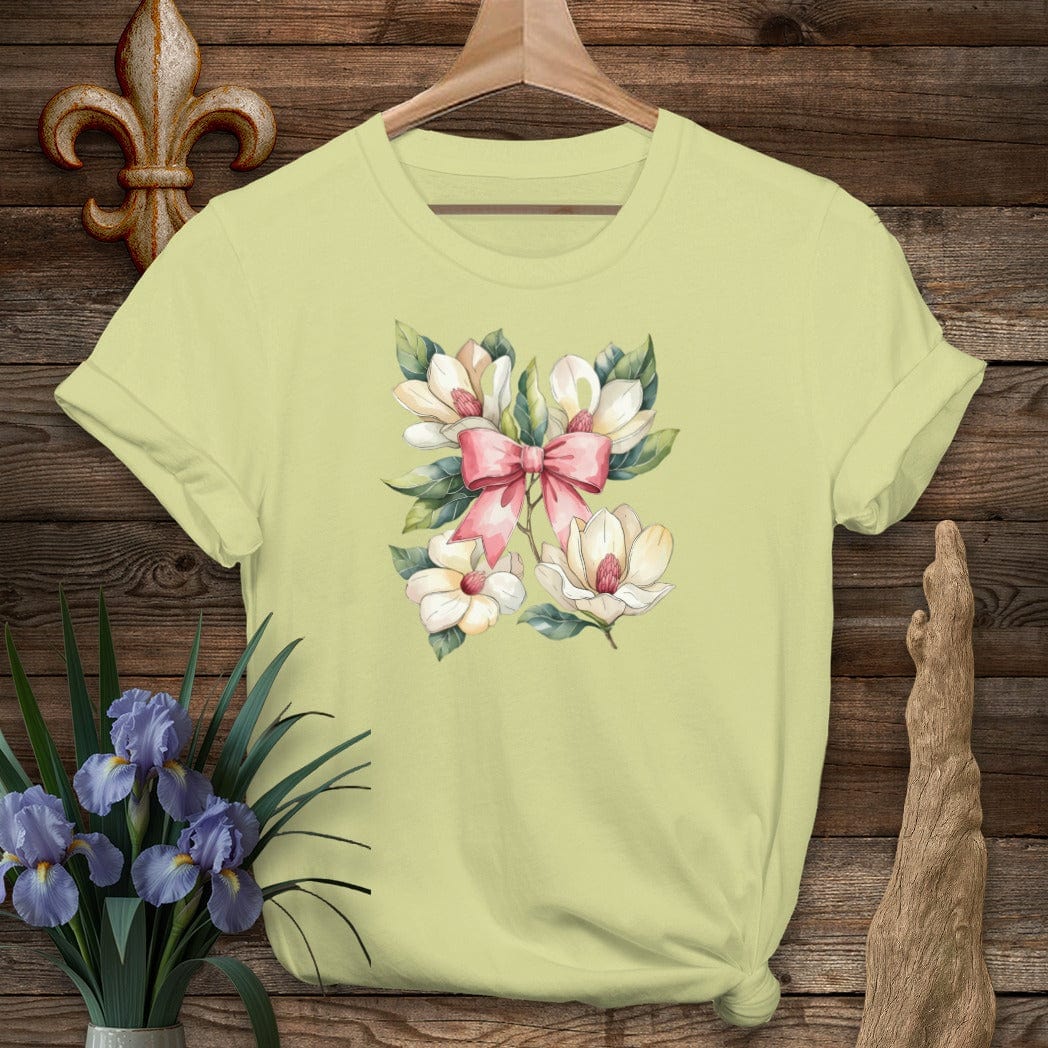 S / Pistachio Louisiana Magnolia Elegance Coquette T-Shirt by Laissez Faire Wear