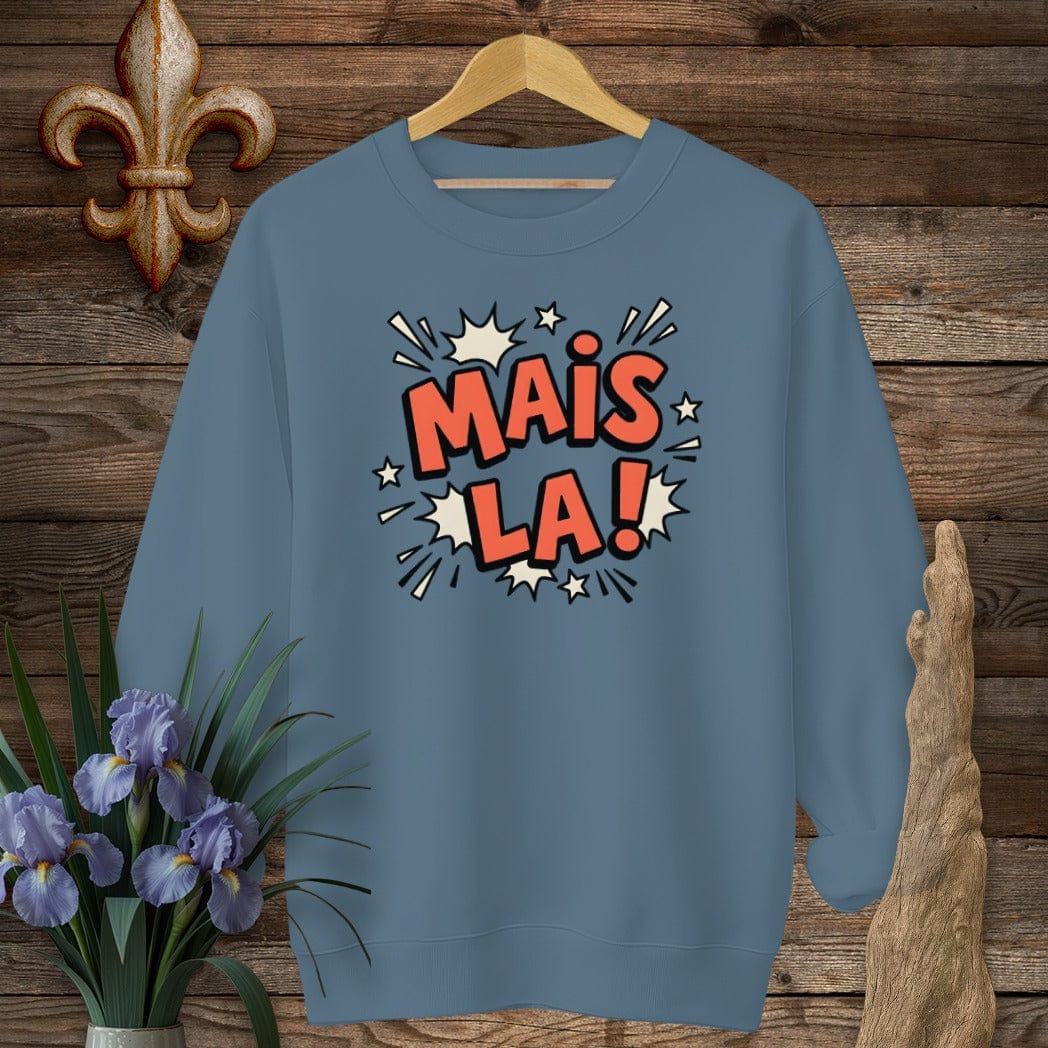 S / Indigo Blue Louisiana Mais La Sweatshirt by Laissez Faire Wear