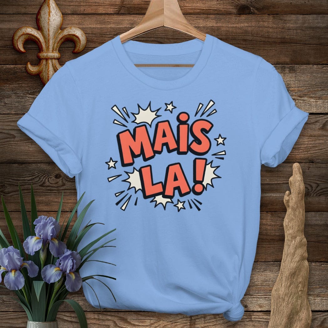 S / Carolina Blue Louisiana Mais La T-Shirt by Laissez Faire Wear