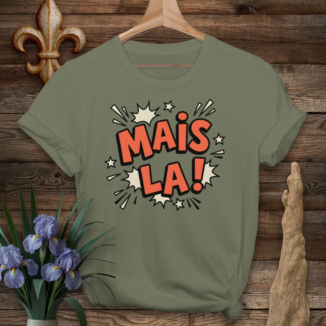 S / Military Green Louisiana Mais La T-Shirt by Laissez Faire Wear
