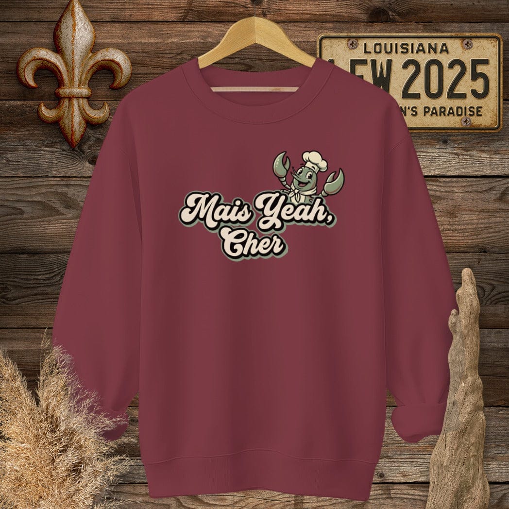 S / Garnet Louisiana Mais Yeah, Cher Sweatshirt by Laissez Faire Wear