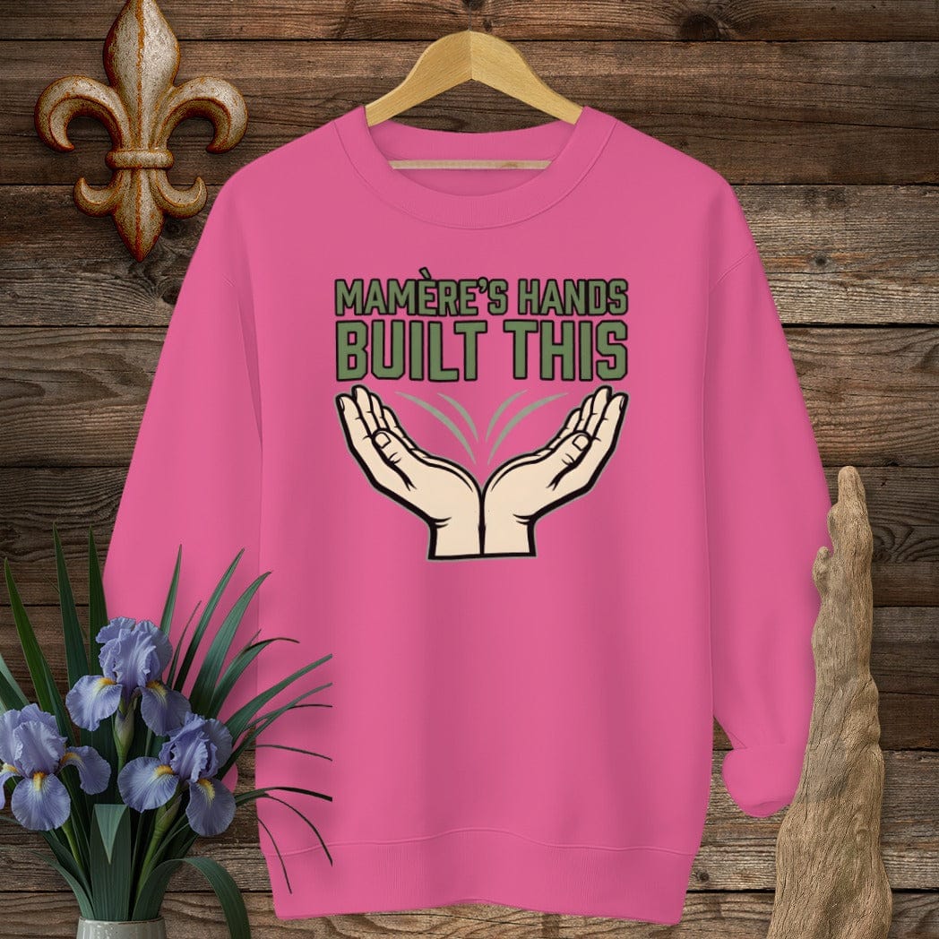 S / Heliconia Louisiana Mamere's Hands Sweatshirt by Laissez Faire Wear