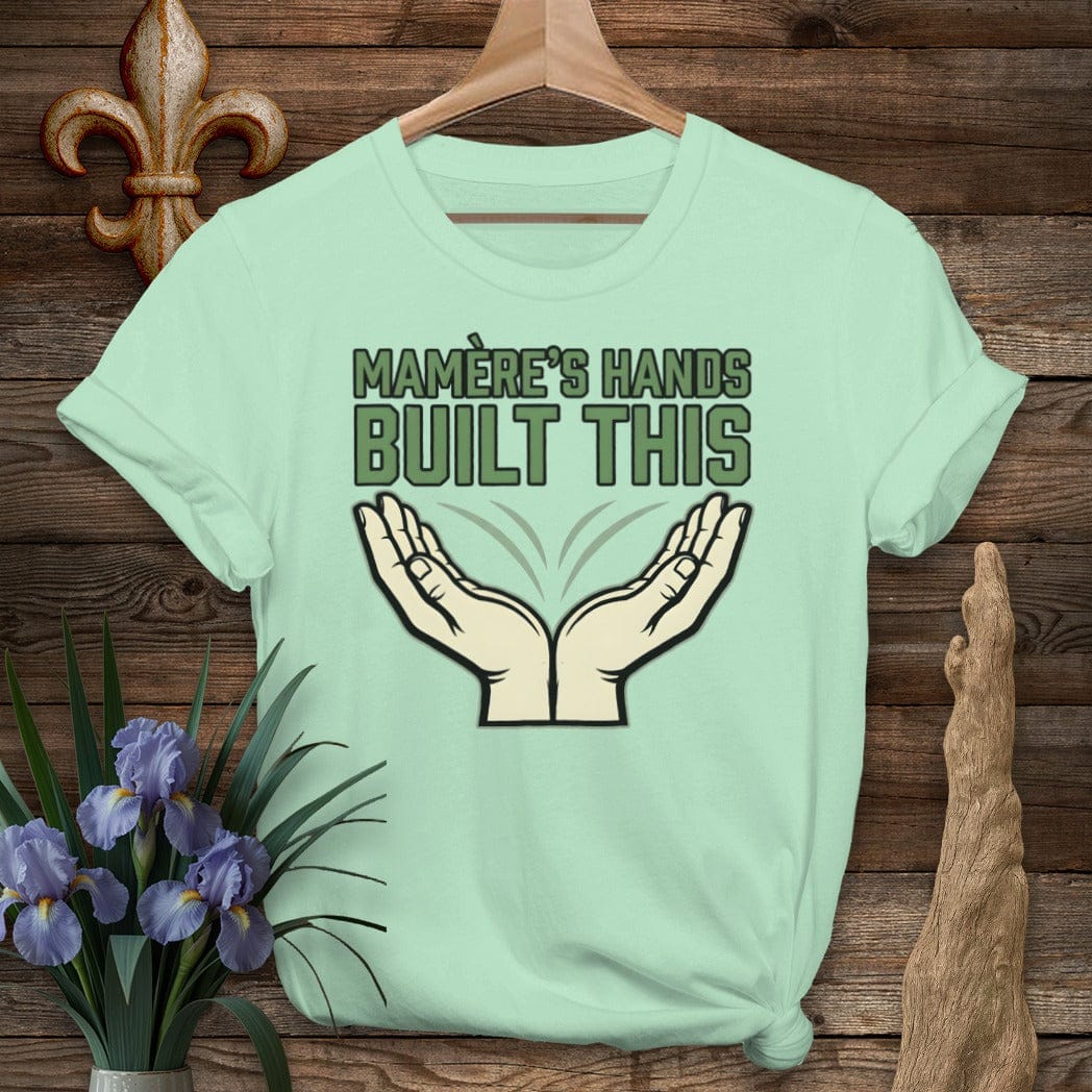 S / Mint Green Louisiana Mamere's Hands T-Shirt by Laissez Faire Wear