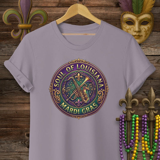 S / Paragon Louisiana Mardi Gras Soul T-Shirt by Laissez Faire Wear