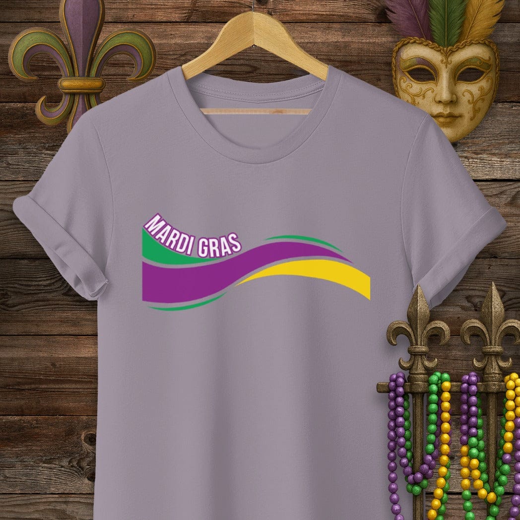 S / Paragon Louisiana Mardi Gras Wave T-Shirt by Laissez Faire Wear