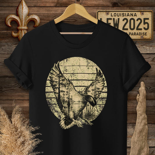 S / Black Louisiana Marsh Duck T-Shirt by Laissez Faire Wear