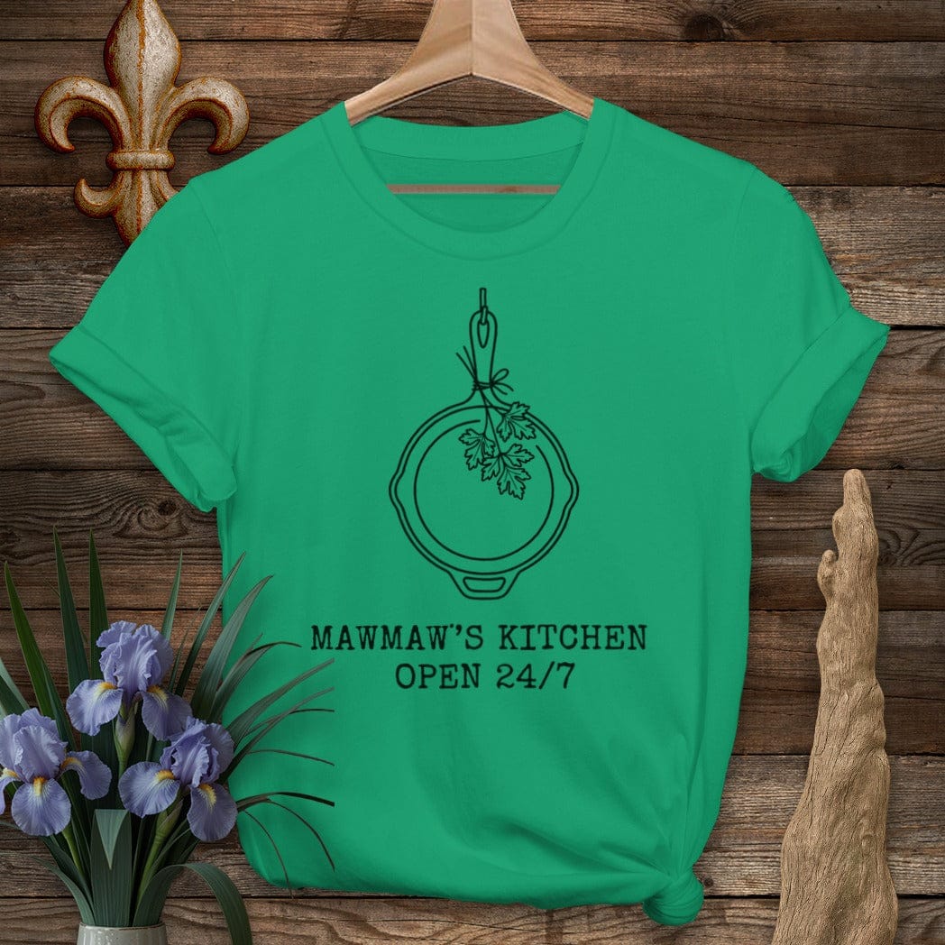 S / Kelly Green Louisiana MawMaw's Kitchen T-Shirt by Laissez Faire Wear