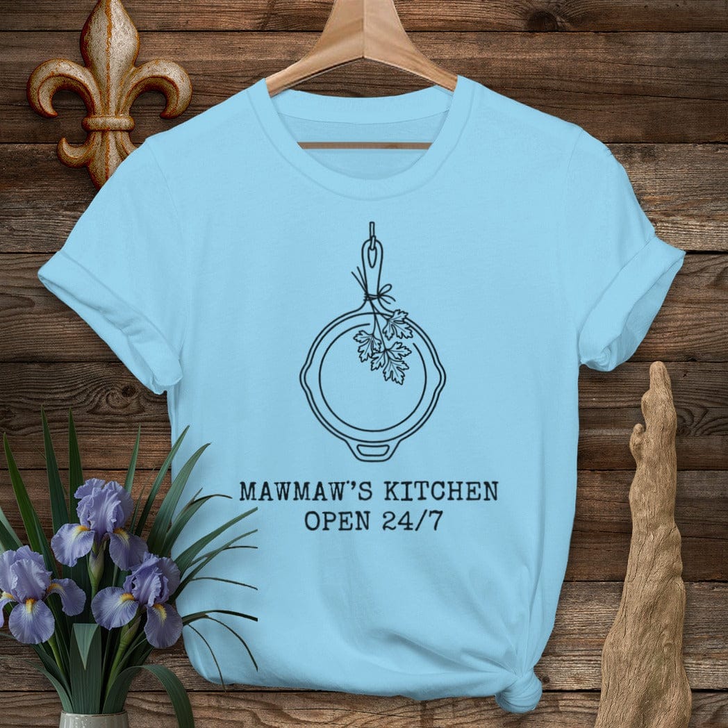 S / Sky Louisiana MawMaw's Kitchen T-Shirt by Laissez Faire Wear